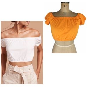 Wilfred Adelisa Off the Shoulder Crop Top